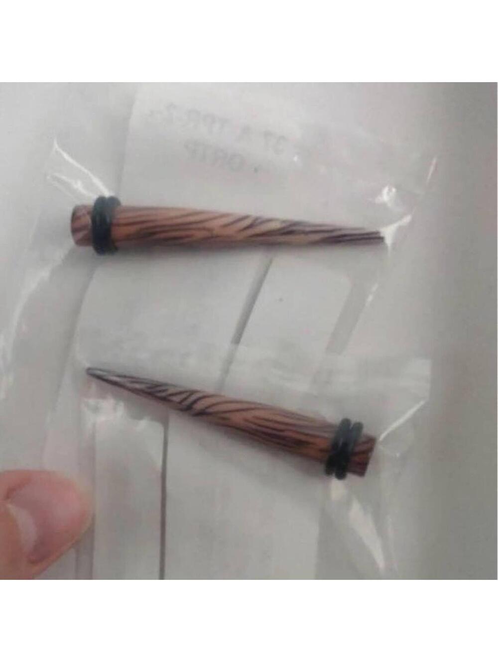 2g orange tiger tapers